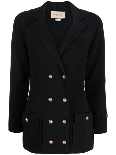 Gucci Double Breasted Lana Wool Blazer Jacket 